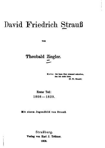 David Friedrich Strauss