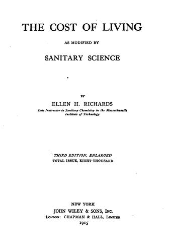 The cost of living as modified by sanitary science.