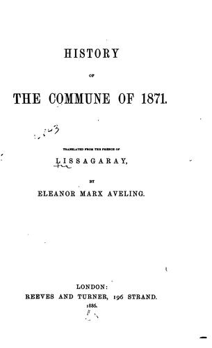 History of the Commune of 1871.