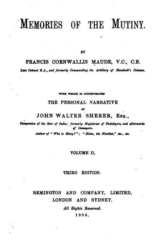 Memories of the mutiny.