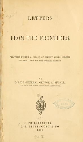 Letters from the frontiers