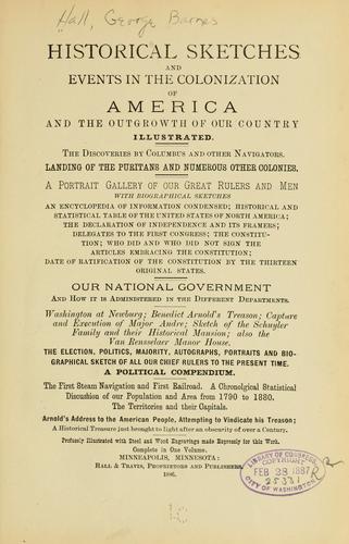 Historical sketches and events in the colonization of America