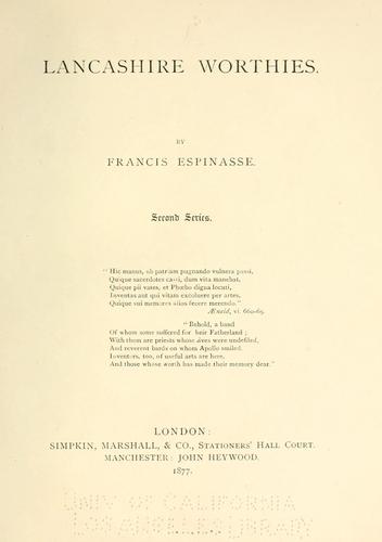 Lancashire worthies.