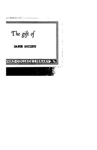 The banquet (Il convito) of Dante Alighieri