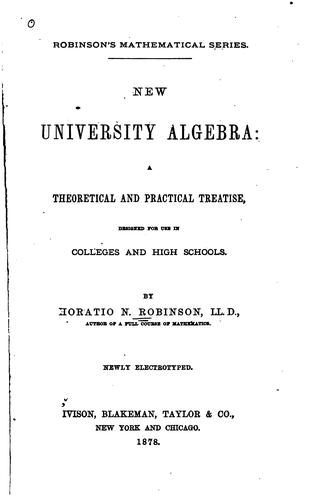 New university algebra.
