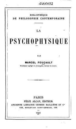 La psychophysique
