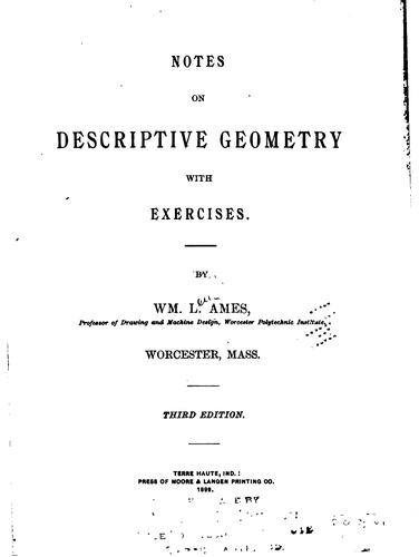 Notes on descriptive geometry with exercises.