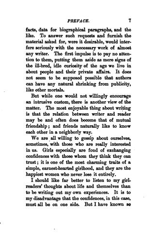 A New England girlhood, outlined from memory