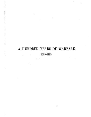 A hundred years of warfare, 1689-1789