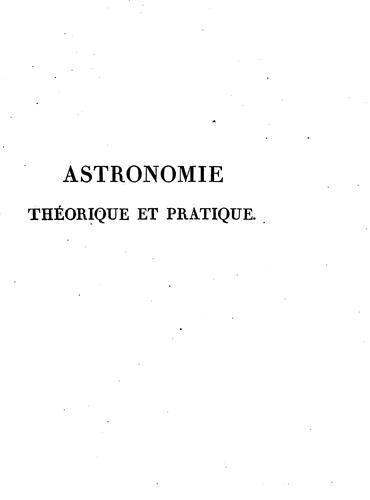 Astronomie théorique et pratique