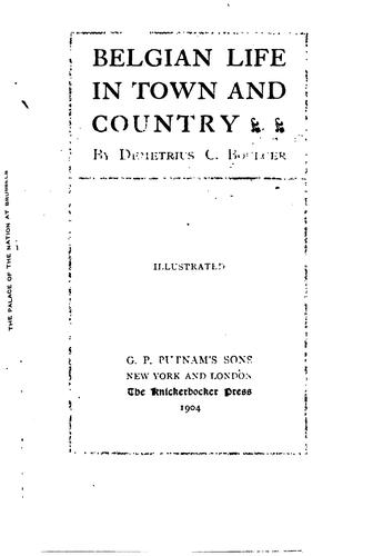 Belgian life in town and country