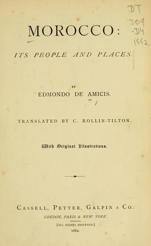 Morocco: its people and places.