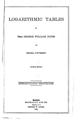 Logarithmic tables