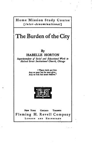 The burden of the city