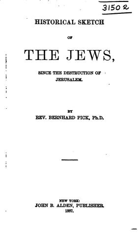 Historical sketch of the Jews