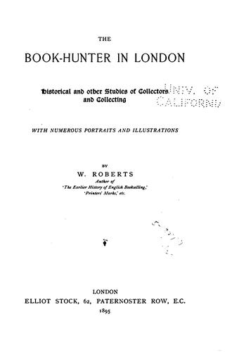 The book-hunter in London