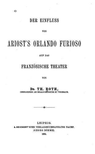 Der Einfluss von Ariost's Orlando furioso auf das französische Theater