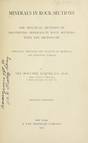 Minerals in rock sections