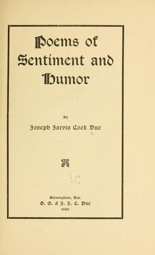 Poems of sentiment and humor