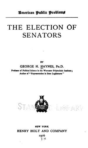 The election of senators