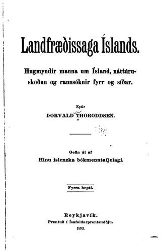 Landfræðissaga Íslands.