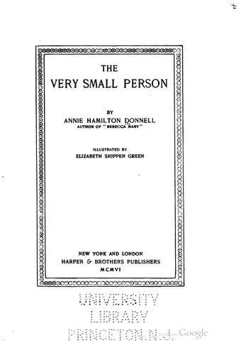 The very small person