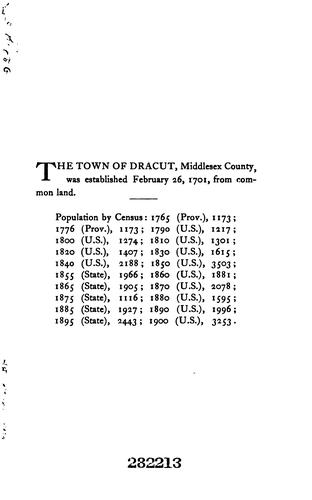 Vital records of Dracut, Massachusetts, to the year 1850.