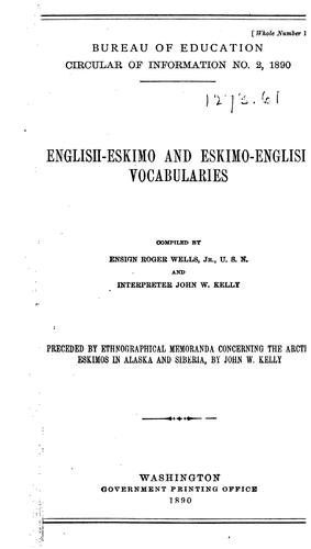 English-Eskimo and Eskimo-English vocabularies