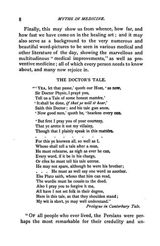Myths in medicine and old-time doctors