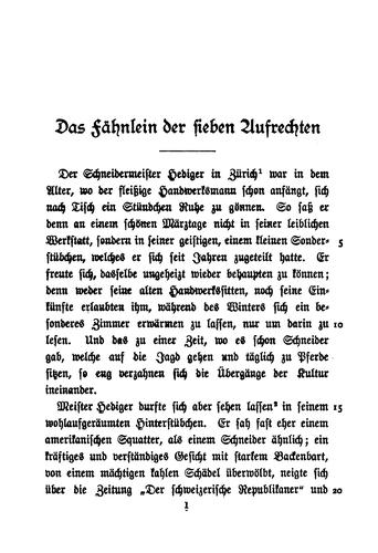 Das fähnlein der sieben aufrechten