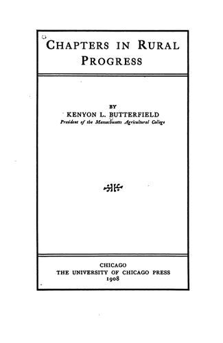 Chapters in rural progress