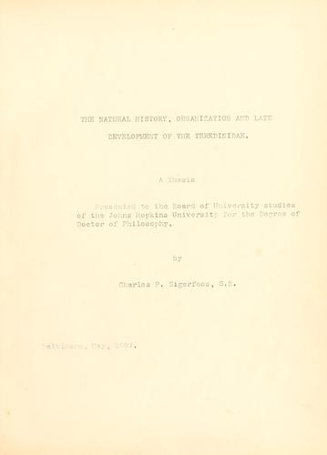 The natural history, organization and late development of the Teredinidae ...
