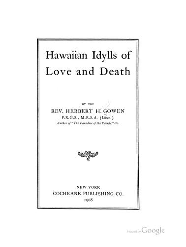 Hawaiian idylls of love and death