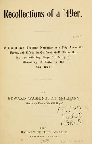 Recollections of a '49er.