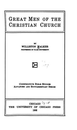 Great men of the Christian church