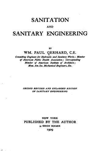 Sanitation and sanitary engineering