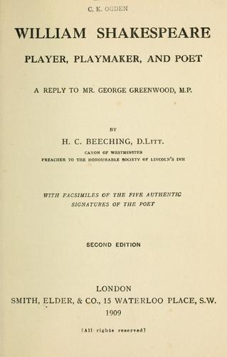 William Shakespeare, player, playmaker, and poet