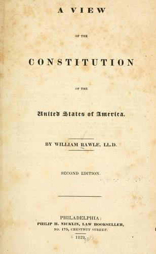 A view of the Constitution of the United States of America