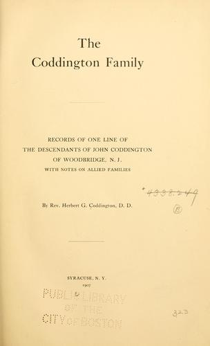 The Coddington family