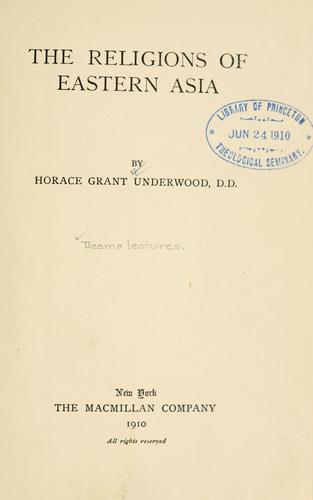 The religions of eastern Asia