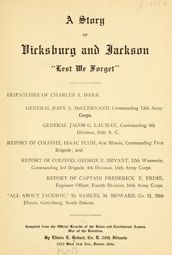 A story of Vicksburg and Jackson.