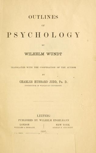 Outlines of psychology