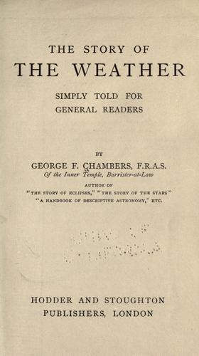 The story of the weather simply told for general readers