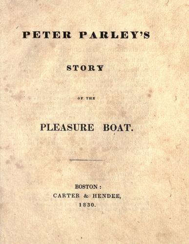 Peter Parley's story of the pleasure boat.