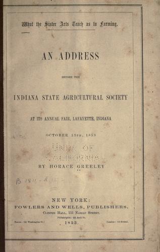 What the sister arts teach as to farming