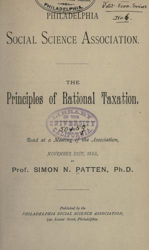 Principles of rational taxation.