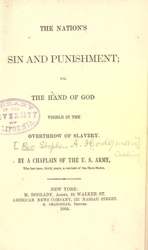 The nation's sin and punishment