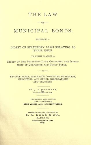 The law of municipal bonds