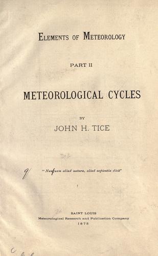 Elements of meteorology.