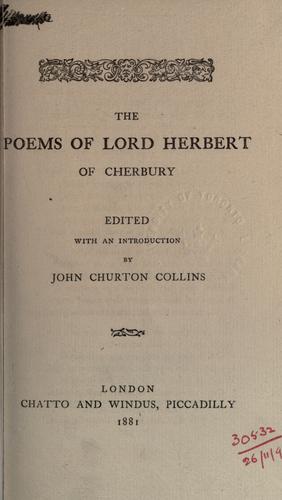 The poems of Lord Herbert of Cherbury